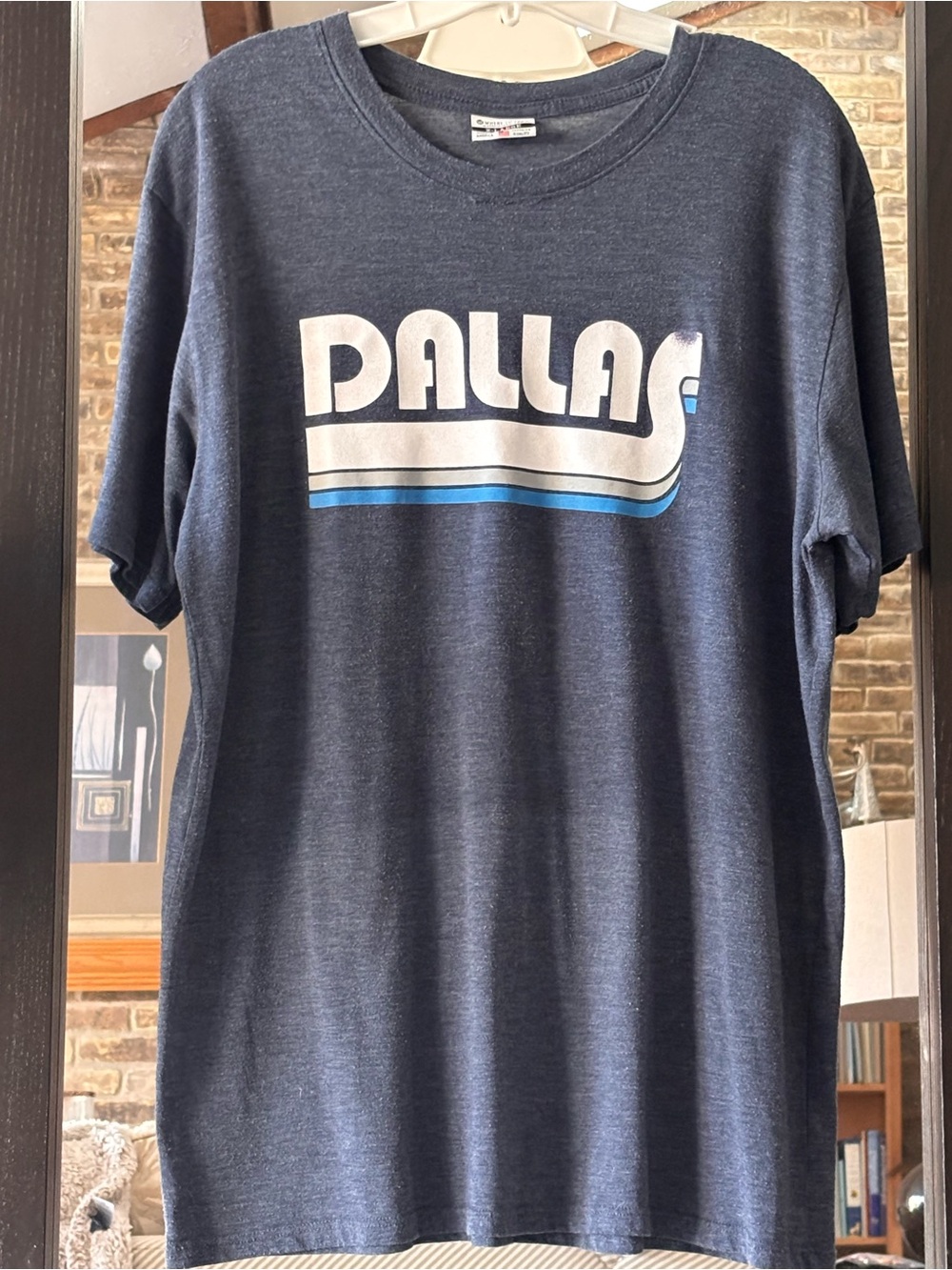 Where I’m From Dallas Texas Graphic Tri-Blend T-Shirt Navy Men’s XL